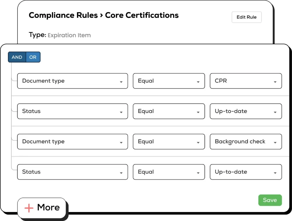 Setting Compliance Rules
